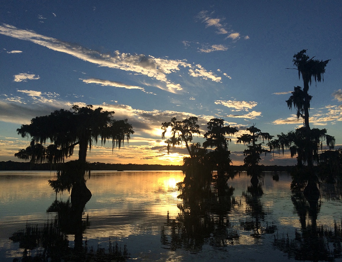 Sunset over water